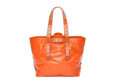 LOEWE Fold Shopper In Paper Calfskin "Orange"