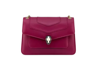 BVLGARI Serpenti Forever Shoulder Bag "Anemone Spinel Pinkish Red"