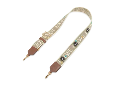 LOEWE x Spirited Away Susuwatari Thin Strap In Anagram Jacquard and Calfskin "Natural/Havana"