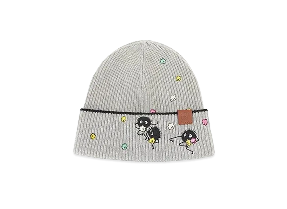LOEWE x Spirited Away Susuwatari Beanie In Wool "Grey/Light Blue"