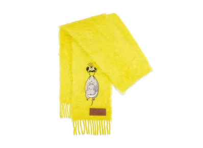 LOEWE x Spirited Away Bo Mouse Yu-bird Scarf In Wool and Mohair "Yellow"