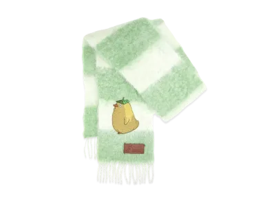 LOEWE x Spirited Away Otori-sama Scarf In Mohair and Wool "Ecru/Green"