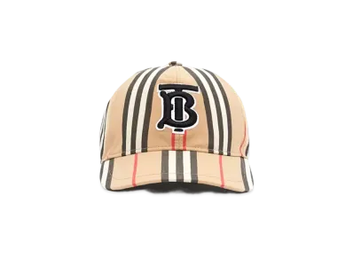 Burberry Stripe TB Baseball Cap "Archive Beige"