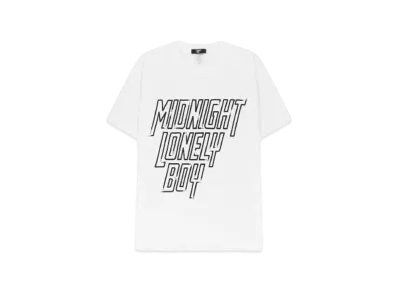 MIDNIGHT LONELY BOY LACE LOGO T-SHIRT "WHITE"