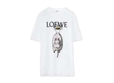 LOEWE x Spirited Away Bo Mouse Yu-bird T-shirt In Cotton "White/Multicolor"