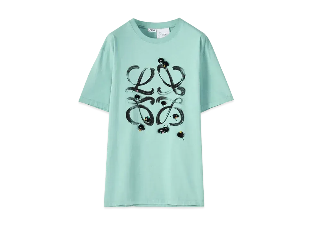 LOEWE x Spirited Away Susuwatari Anagram T-shirt In Cotton "Mint Green"