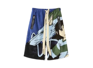 LOEWE x Spirited Away Haku Bermuda In Jacquard Fleece "Multicolor"