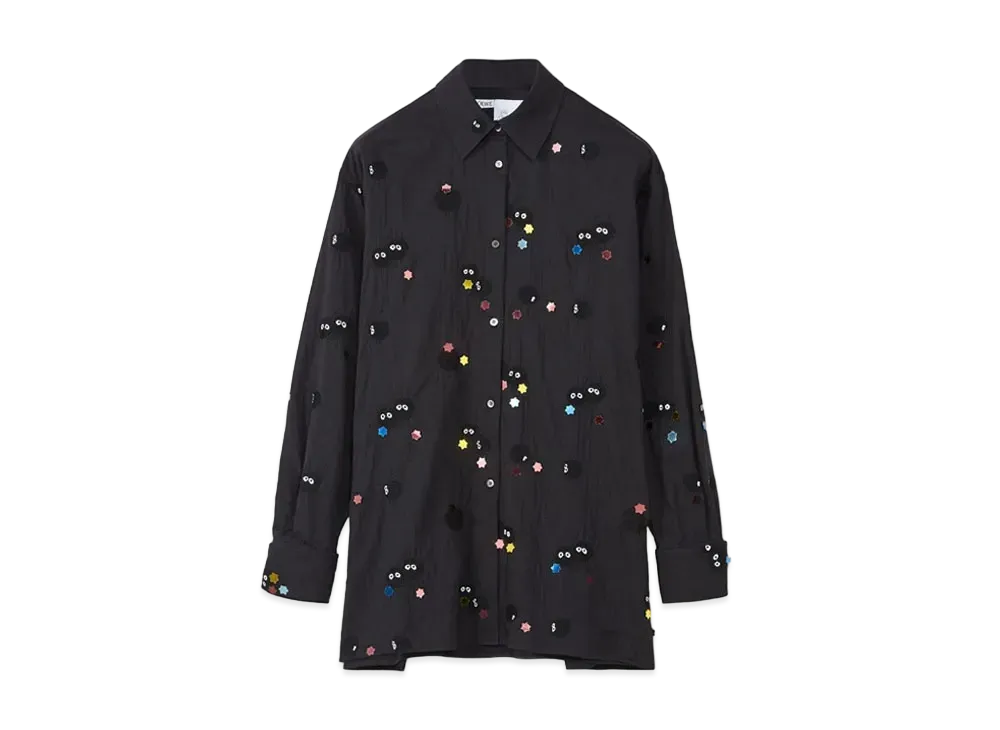 LOEWE x Spirited Away Susuwatari Shirt In Cotton "Black"
