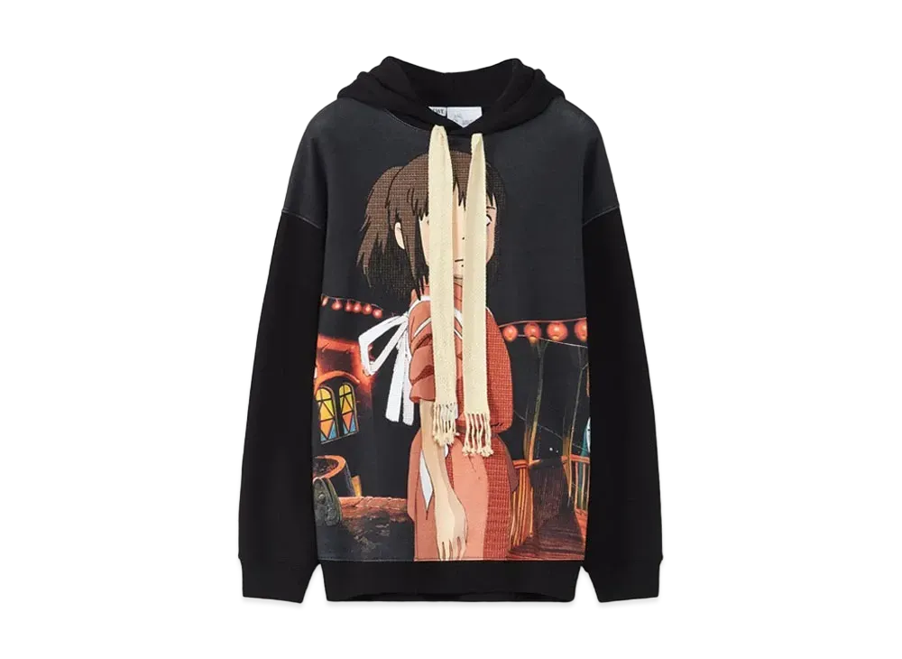 LOEWE x Spirited Away Chihiro Hoodie In Cotton "Black/Multicolor"