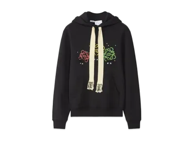 LOEWE x Spirited Away Susuwatari Anagram Hoodie In Cotton "Black"