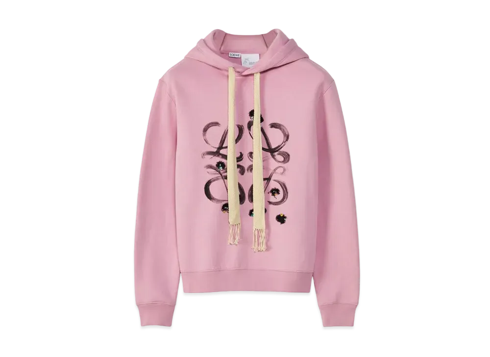 LOEWE x Spirited Away Susuwatari Anagram Hoodie In Cotton "Cotton Candy"