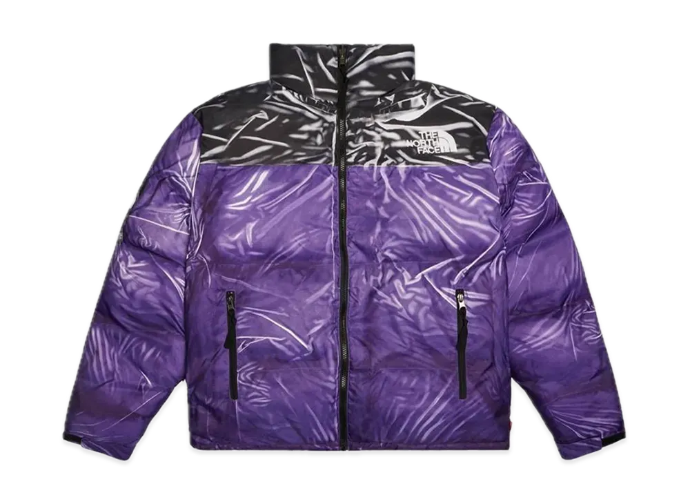 Supreme x The North Face Trompe Loeil Printed Nuptse Jacket "Purple"
