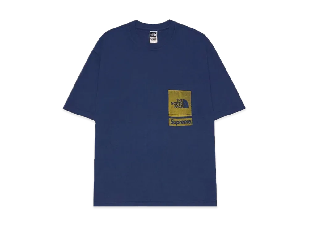 Supreme x The North Face Printed Pocket Tee "Navy"