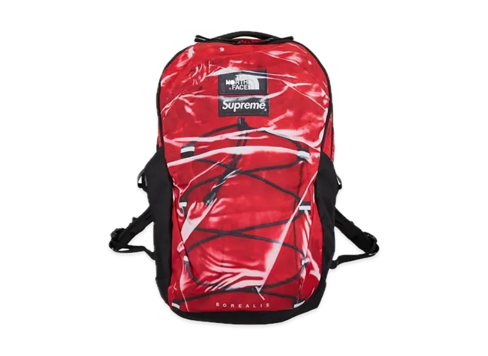 Supreme x The North Face Trompe Loeil Printed Borealis Backpack "Red"