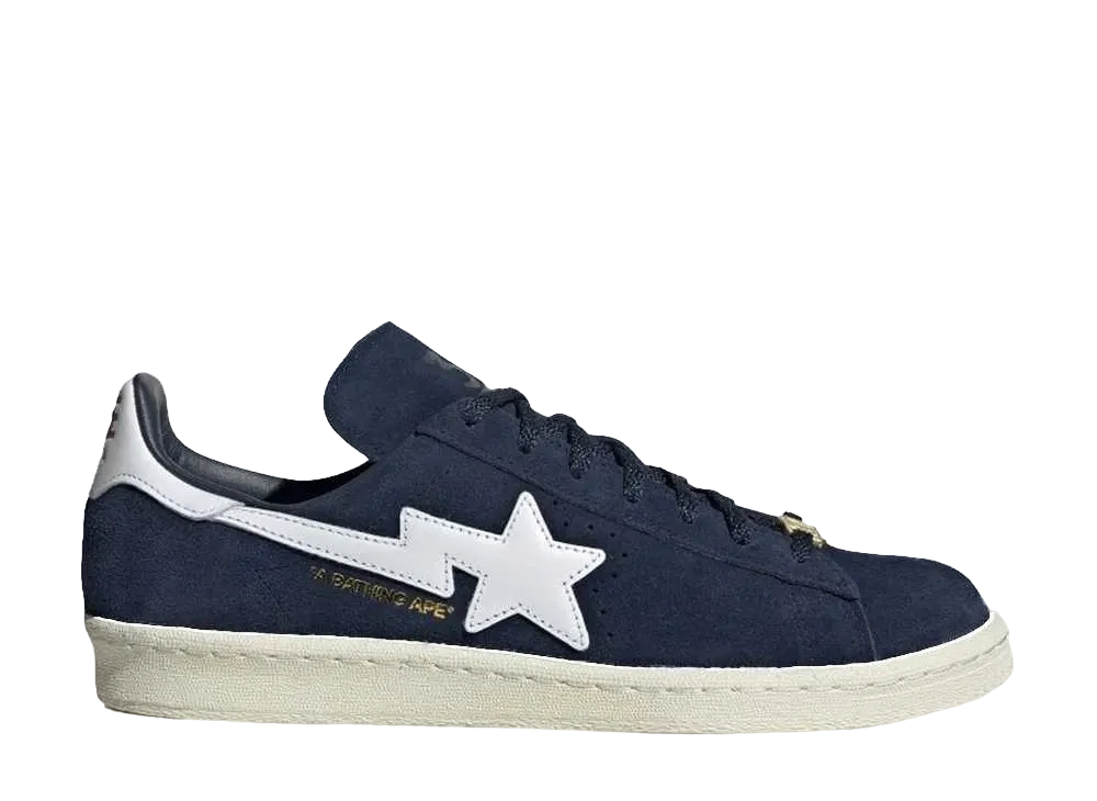 A BATHING APE × adidas Campus 80's "College Navy"