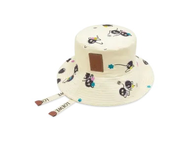 LOEWE x Spirited Away Susuwatari Fisherman Hat In Canvas and Calfskin "Ecru"