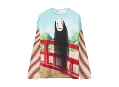 LOEWE x Spirited Away Kaonashi Long Sleeve T-shirt In Cotton "Multicolor/Red"