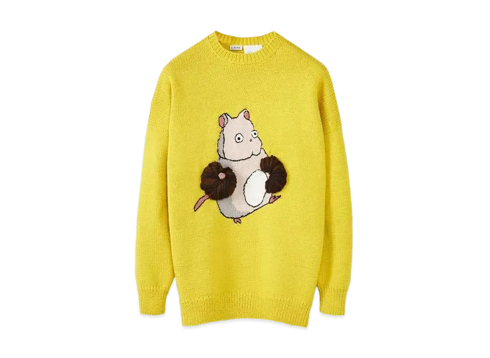 LOEWE x Spirited Away Bo Mouse sweater In Wool "Yellow"