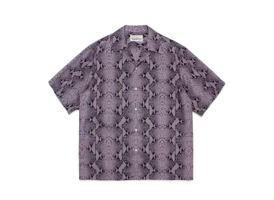 WACKO MARIA Python Open Collar Shirt "Purple"