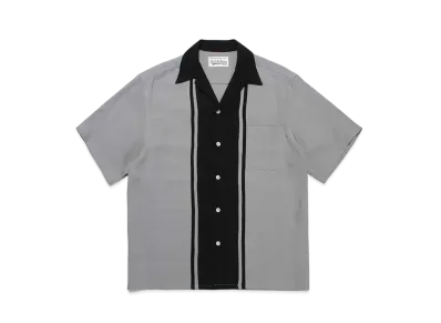 WACKO MARIA Two Tone 50's Open Collar Shirt "Gray"