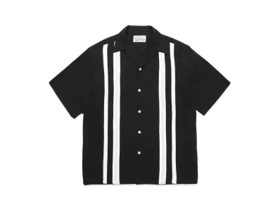 WACKO MARIA Two Tone 50's Open Collar Shirt #1 "Black"