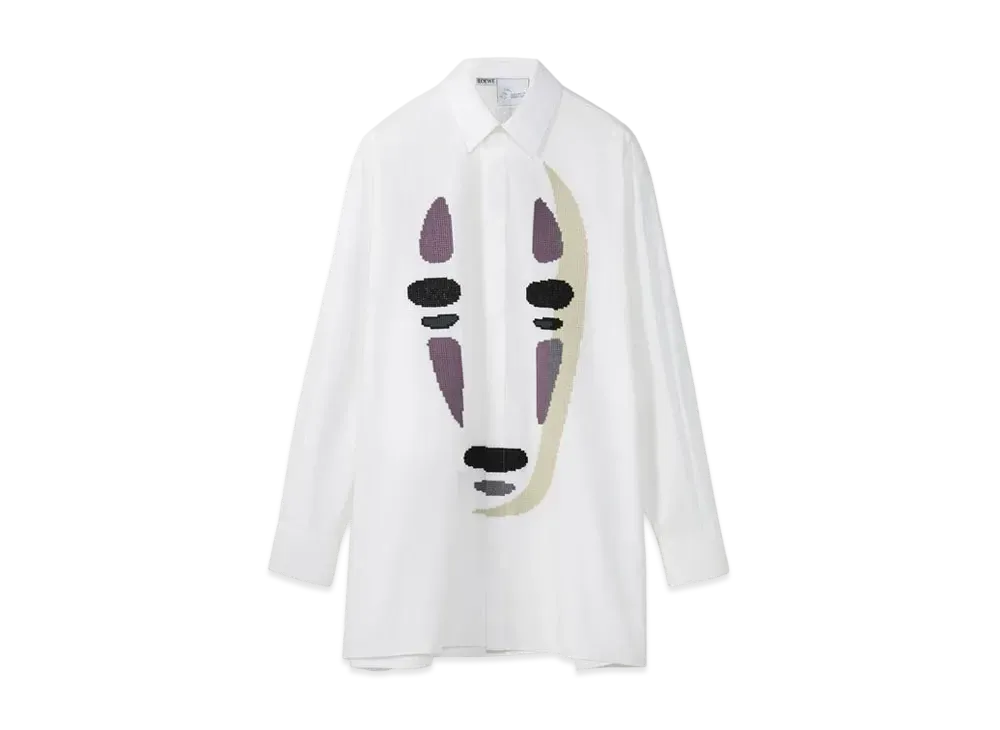 LOEWE x Spirited Away Kaonashi Shirt In Cotton "White/Multicolor"