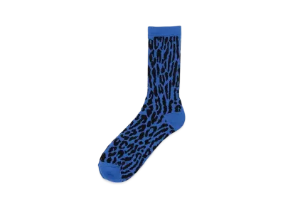 WACKO MARIA Leopard Jacquard Socks "Purple"