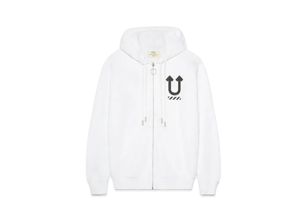UNDERCOVER x OFF-WHITE Skeleton Rvrs Zip Hoodie "White"