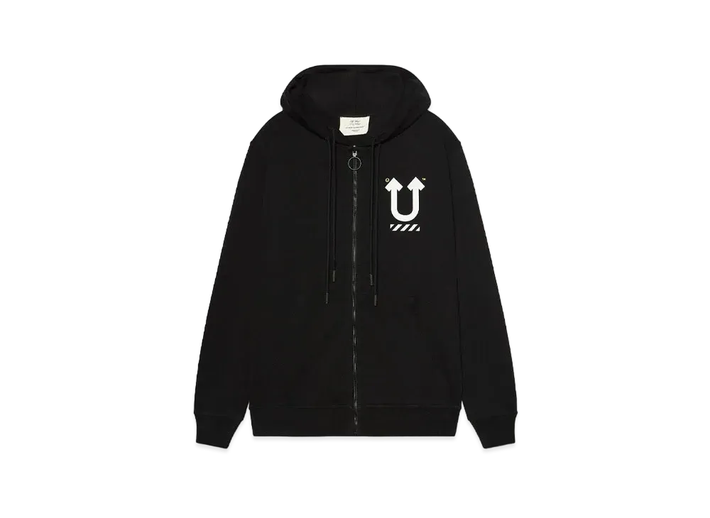 UNDERCOVER x OFF-WHITE Skeleton Rvrs Zip Hoodie "Black"