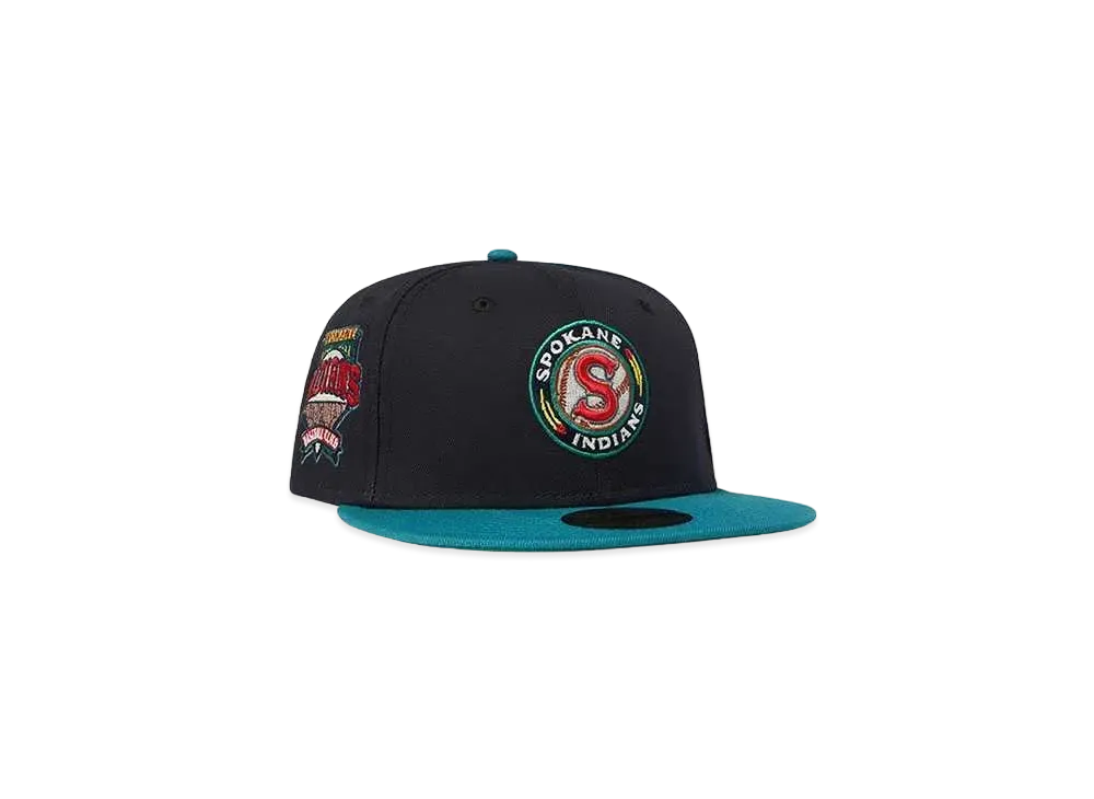NEW ERA SPOKANE INDIANS INDIANS PATCH "NAVY×SAX BLUE"