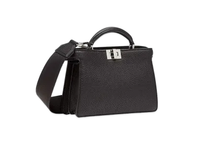 FENDI Peekaboo ISeeU XCross Leather Bag "Black"