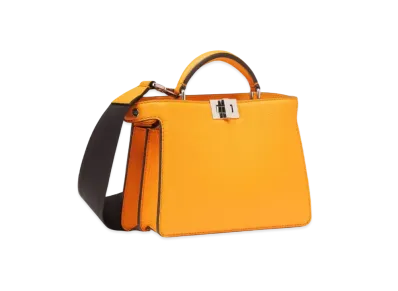 FENDI Peekaboo ISeeU XCross Leather Bag "Orange"