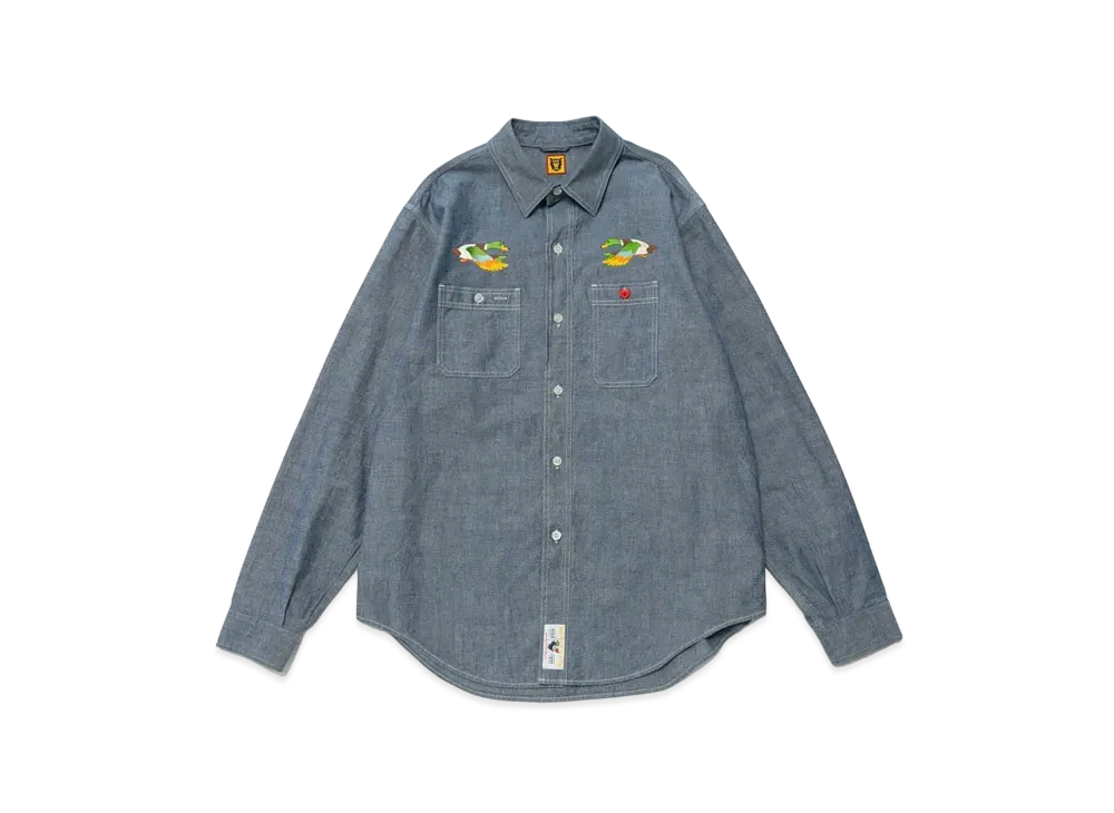 HUMAN MADE Chambray L/S Shirt "Blue"