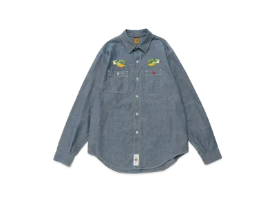 HUMAN MADE Chambray L/S Shirt "Blue"