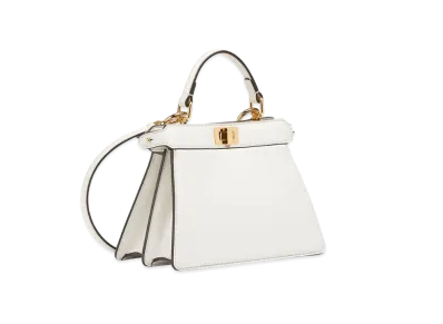FENDI Peekaboo I See U Petite Padded Nappa Leather Bag "White"
