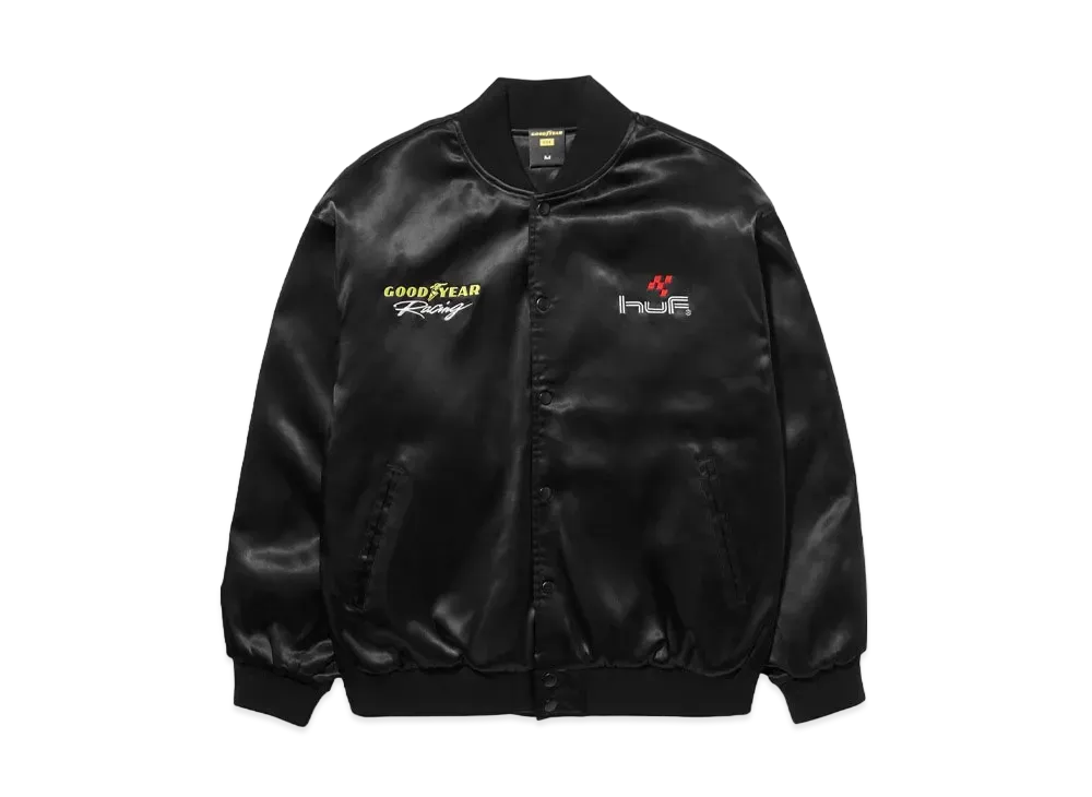 HUF x GOODYEAR Touring Satin Jacket "Black"