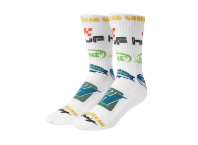 HUF x GOODYEAR Podium Crew Sock "White"