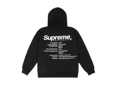 Supreme Worldwide Hooded Sweatshirt "Black"