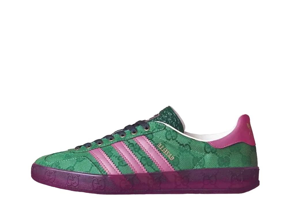 GUCCI × adidas Women's Gazelle "Green/ Pink Strata"