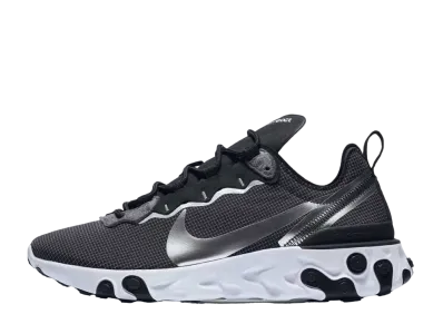 Nike React Element 55 "Black/Metallic Silver"