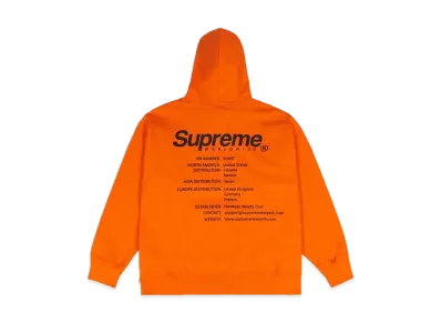 Supreme Worldwide Hooded Sweatshirt "Dark Orange"