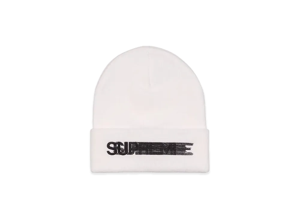 Supreme Motion Logo Beanie "White" (23SS)