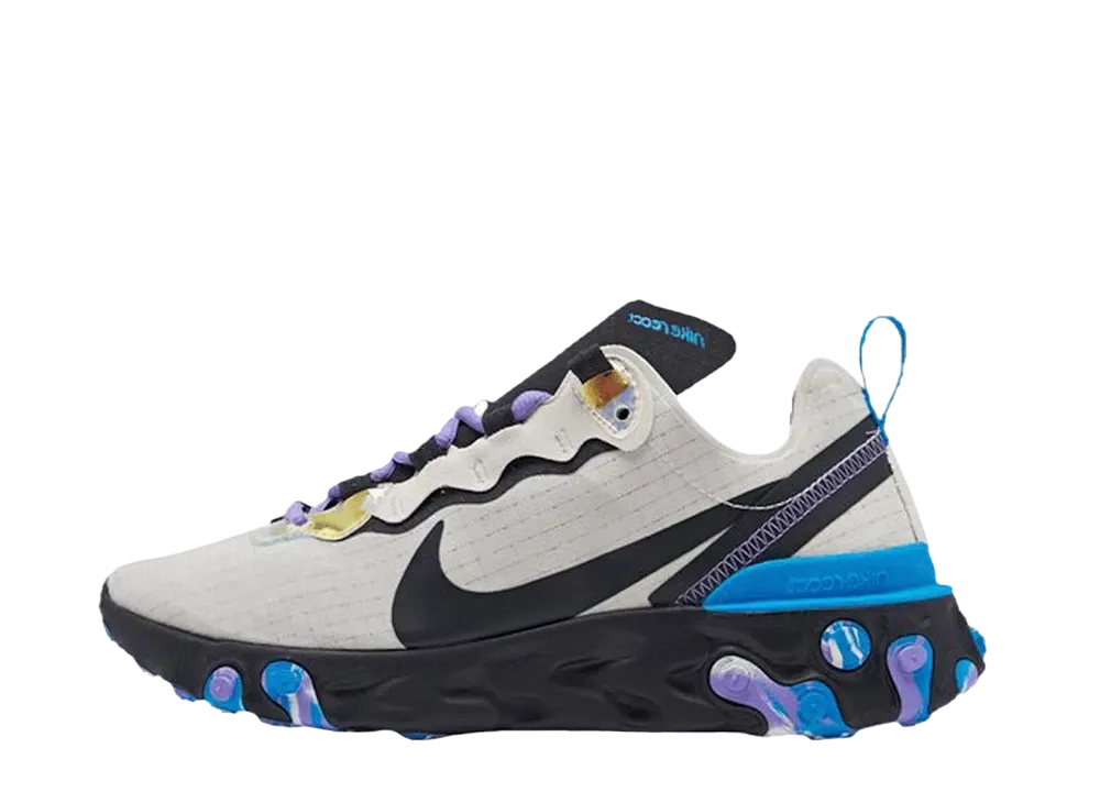 ナイキ ウィメンズ リアクト エレメント 55 "オフ ノワール/ブルー"