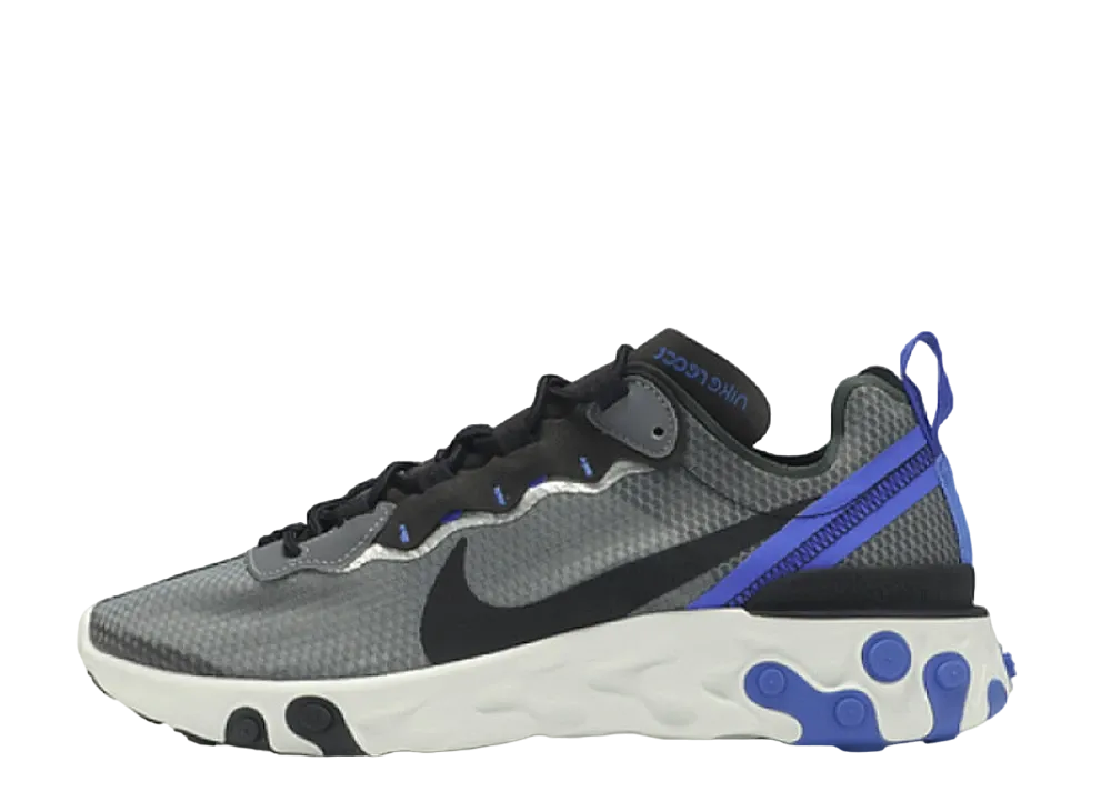ナイキ リアクト エレメント 55 SE "ブラック/レーサー ブルー"