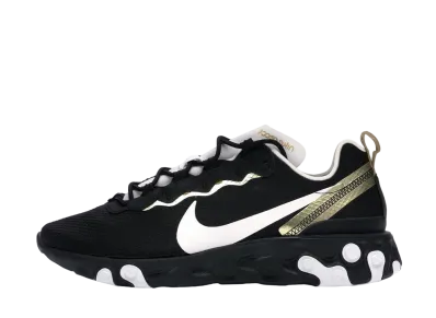 Nike React Element 55 "Black/Metallic Gold/White"