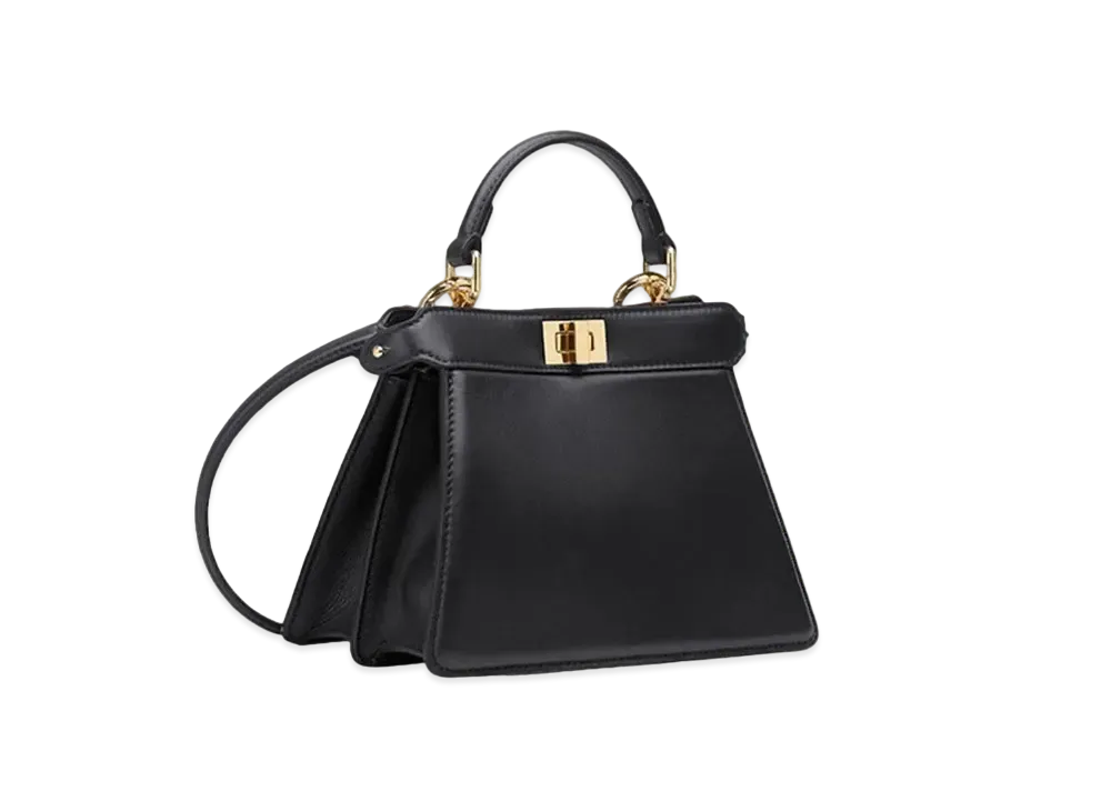 FENDI Peekaboo I See U Petite Padded Nappa Leather Bag "Black"