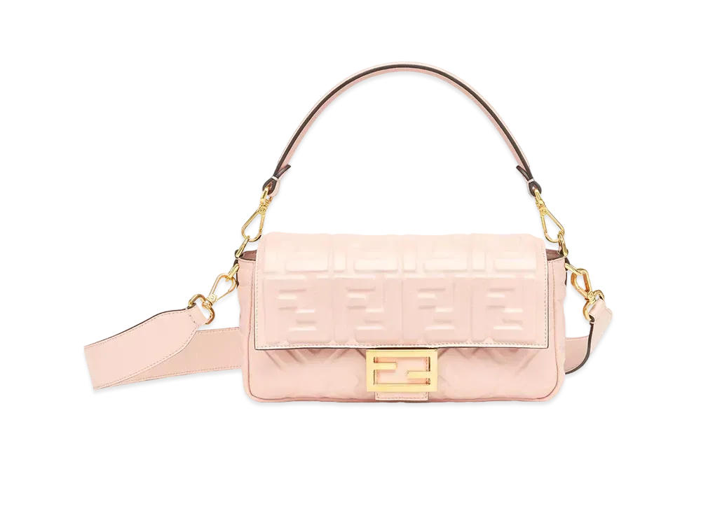 FENDI Baguette Nappa Leather Bag "Pink"