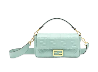 FENDI Baguette Nappa Leather Bag "Mint Green"