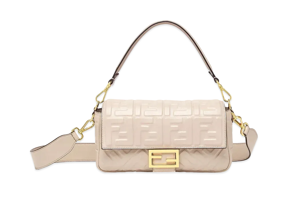 FENDI Baguette Nappa Leather Bag "Beige"