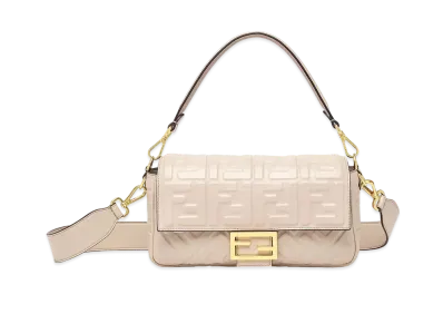 FENDI Baguette Nappa Leather Bag "Beige"